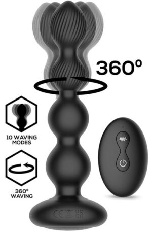 Mouve Butt Plug With Waving & Vibration With Remote - Vibrējošs anālais spraudnis 1