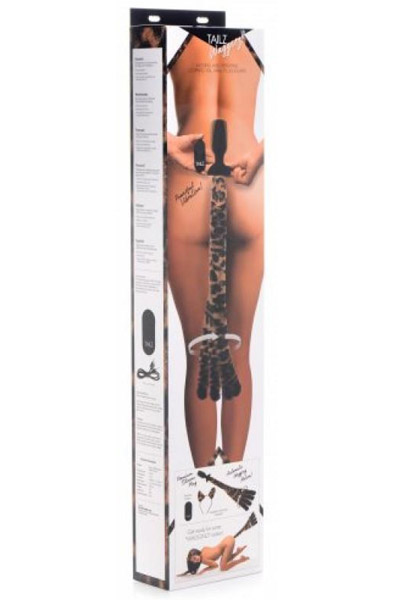 Moving & Vibrating Anal Plug Leopord Tail - Dzīvnieka astes anālais spraudnis 3