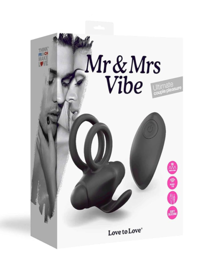 Mr & Mrs Vibe Ring Black - Vibrējošs gaiļa gredzens 2