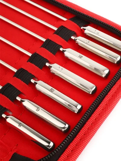 Mr Steel Rosebud Urethral Sounds 13-pack - Dilatatora pakete 3