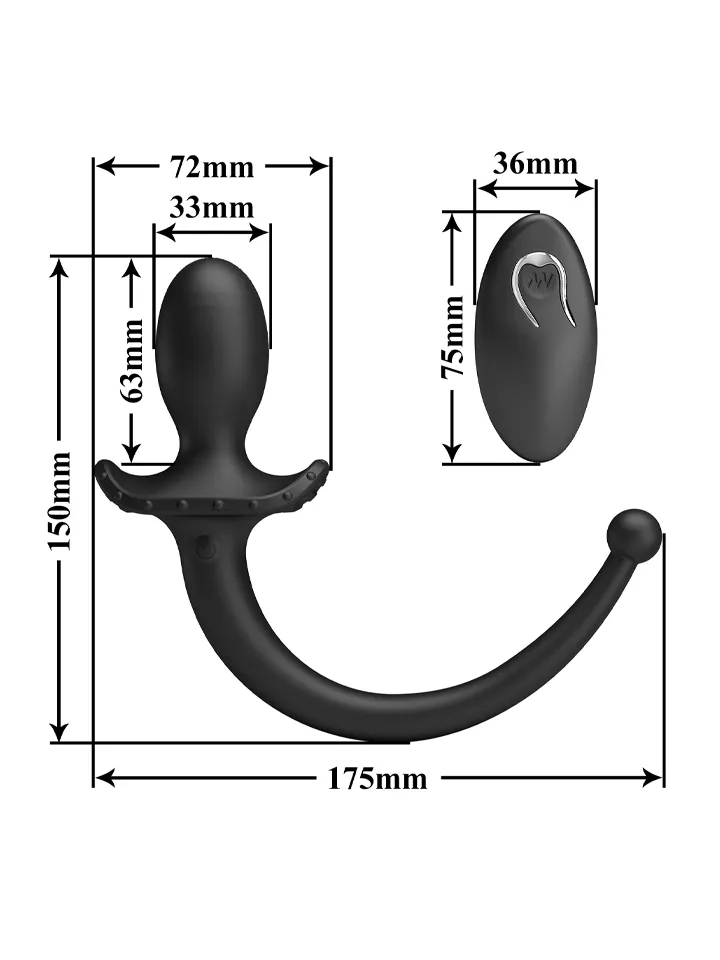 Mr. Play Remote Control Vibrating Butt Plug Tail - Vibrējošs anālais spraudnis 3 [full]