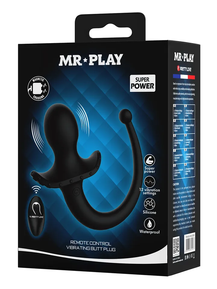Mr. Play Remote Control Vibrating Butt Plug Tail - Vibrējošs anālais spraudnis 6 [full]