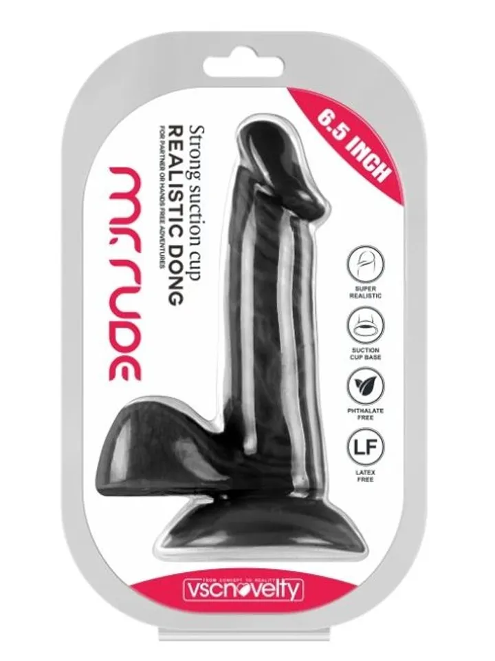 Mr. Rude Realistic Penis Black 16,5 cm - Dildo 3 [full]
