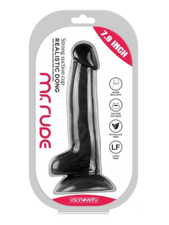 Mr. Rude Realistic Penis Black 17,8 cm - Dildo 3 [full]