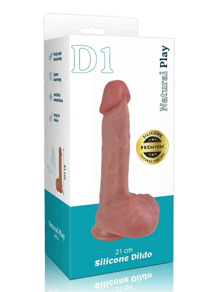Natural Play Silicone Dildo 21 cm - Dzīvīgs dildo 4 [full]