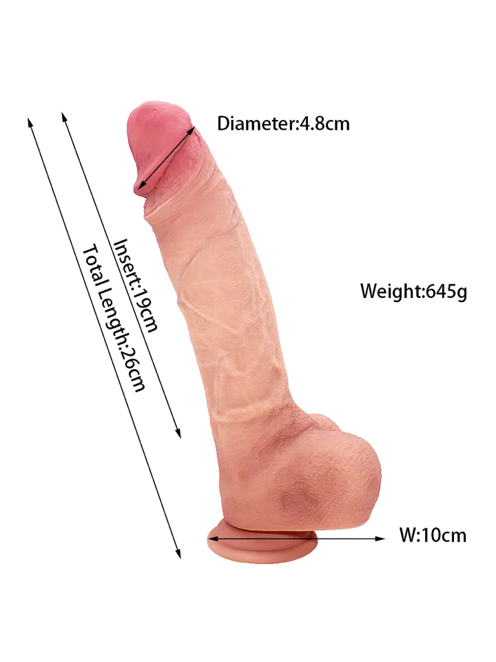 NaturalFeel Silicone Dildo 26 cm - Dzīvīgs dildo 3 [full]