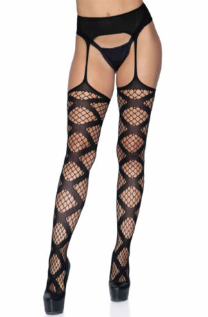 Net Garter Belt Stockings - Zeķes 1