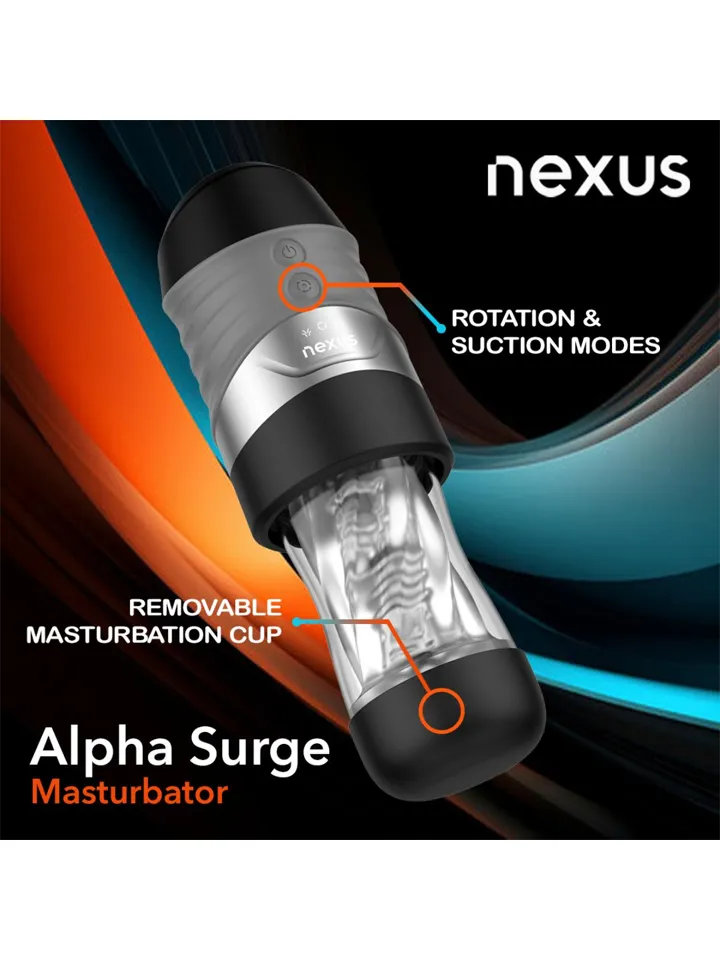 Nexus Alpha Surge Masturbator With Rotation & Suction - Automātiskais masturbators 2 [full]