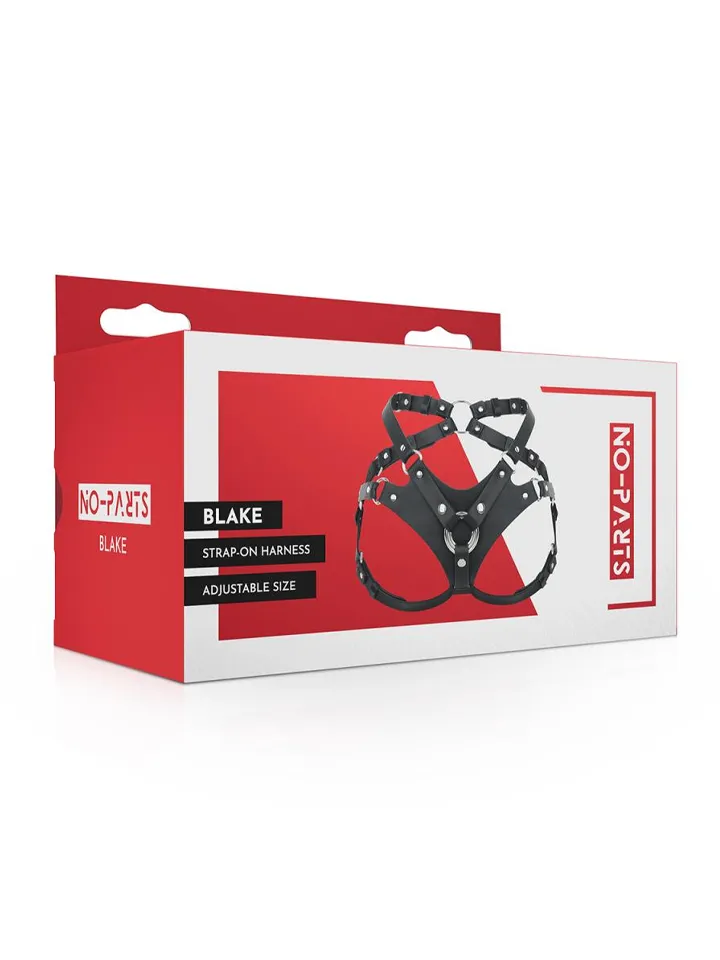 No-Parts PU Leather Harness Black - Siksnas 4 [full]