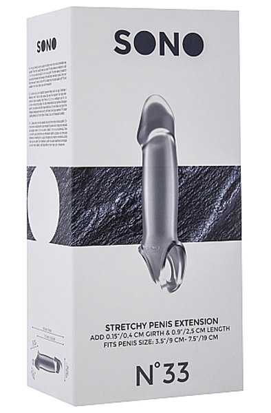 No.33 Stretchy Penis Extension Translucent - Penisa pagarinātājs/dzimumlocekļa piedurkne 2