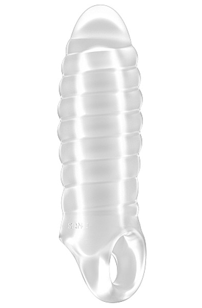 No.36 Stretchy Thick Penis Extension Translucent - Penisa pagarinātājs/dzimumlocekļa piedurkne 1
