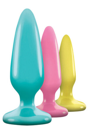 NS Novelties Firefly Anal Trainer Kit Multicolor 3x - Anālā spraudņa komplekts 1