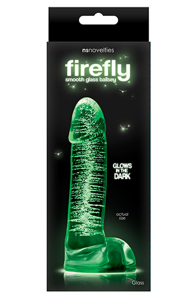 NS Novelties Firefly Glass Smooth Ballsey Dildo 11,5 cm - Stikla dildo 2