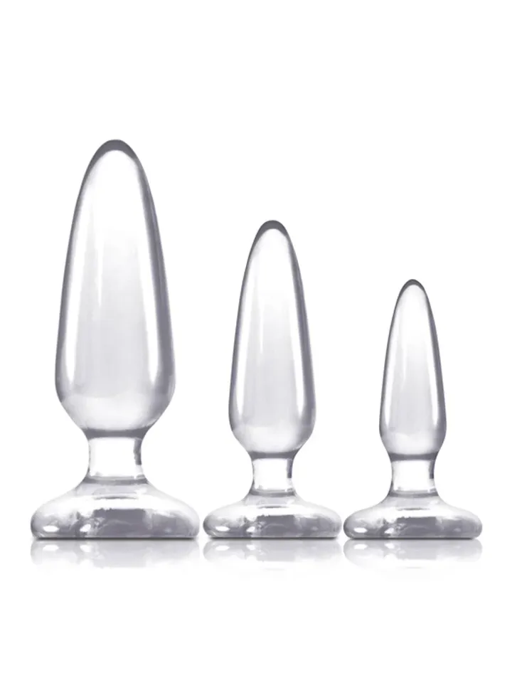 NS Novelties Jelly Rancher Butt Plug Trainer Kit Clear - Anālā spraudņa komplekts 1 [full]
