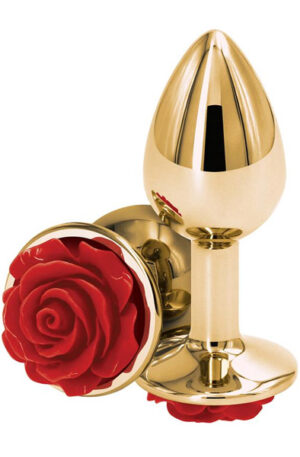 NS Novelties Rose Buttplug Small Red - Anālais spraudnis metāla 1