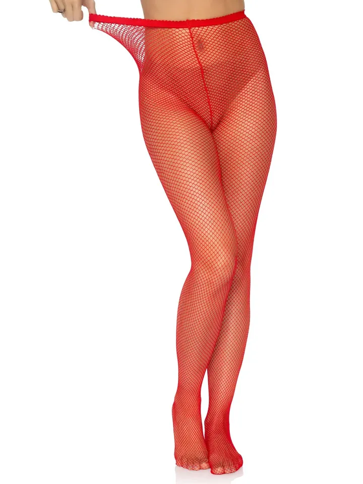 Nylon Fishnet Pantyhose Red - Tīkla zeķubikses 2 [full]