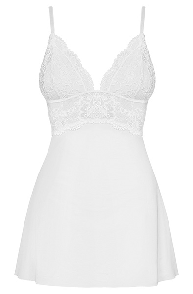 Obsessive 810-BAB-2 Babydoll & Thong White - Babydoll apakšveļa 3