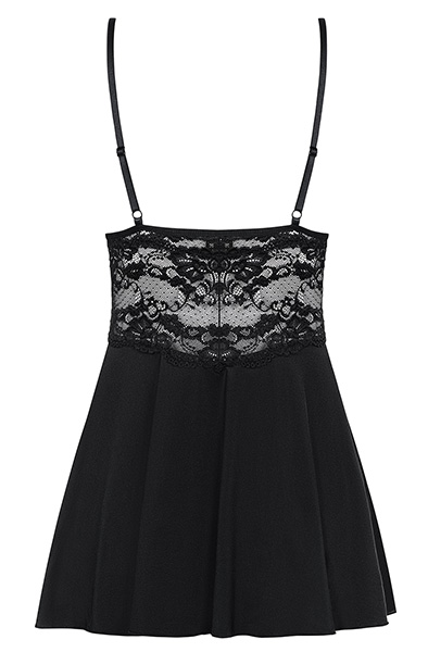 Obsessive 810-BAB Babydoll & Thong Black - Seksīga apakšveļa 4