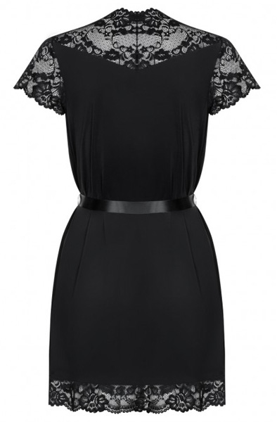 Obsessive 810-PEI-1 Peignoir Black - Seksīga apakšveļa 4
