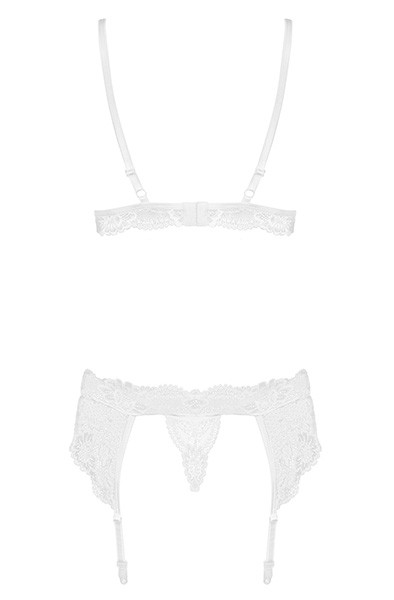 Obsessive 810-SEG-2 3-pieces set White - Seksīga apakšveļa 5
