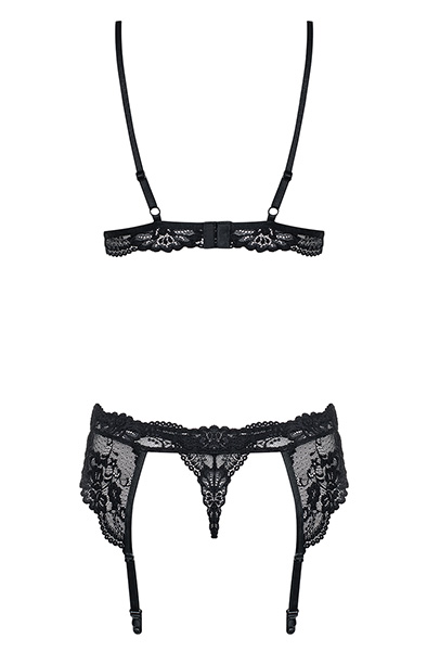Obsessive 810-SEG 3 pcs set Black - Seksīga apakšveļa 5