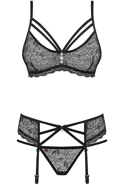 Obsessive 818-SEG-1 Set 3-pcs - Seksīga apakšveļa 4