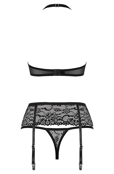 Obsessive 838-SEG 3 pcs Set Black - Seksīga apakšveļa 4
