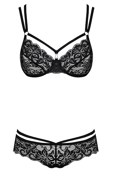 Obsessive 860-SET 2 pcs set Black - Seksīga apakšveļa 3