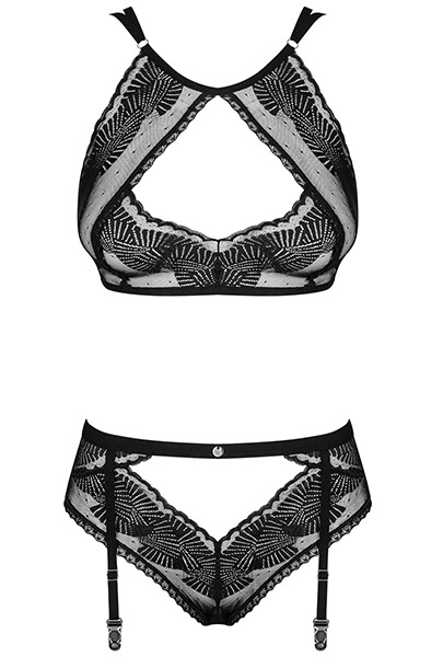 Obsessive Allastia 2-pcs Set Black - Seksīga apakšveļa 3