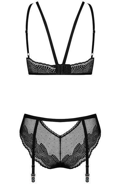 Obsessive Allastia 2-pcs Set Black - Seksīga apakšveļa 4