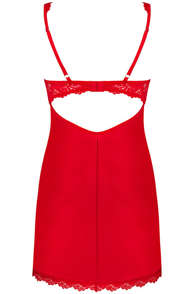 Obsessive Amor Cherris Chemise & Thong Red - Seksīga apakšveļa 4