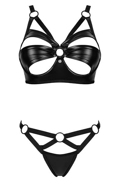 Obsessive Armares 2-pcs Set Black - Krūštura un krūštura komplekts 3