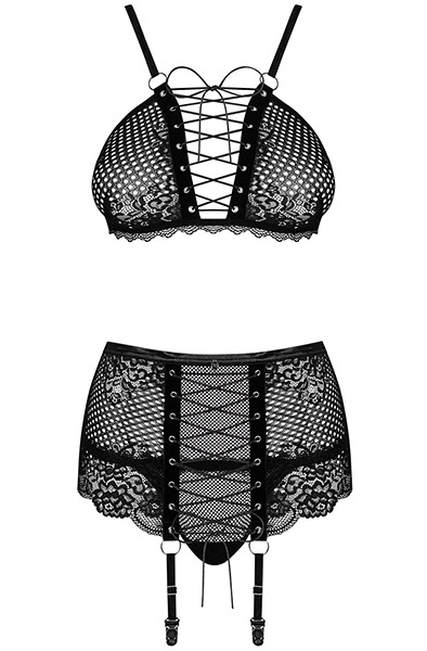 Obsessive Basitta 3-pcs Set - Seksīga apakšveļa 3