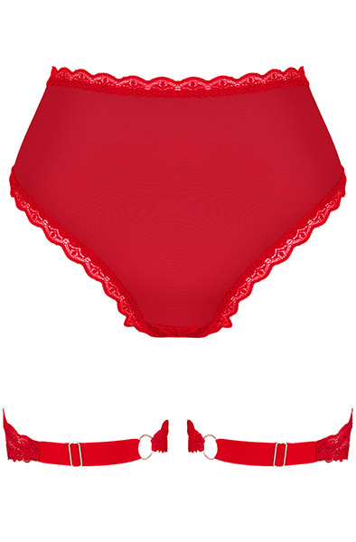 Obsessive Belovya Garter Panties Red - Biksītes 4