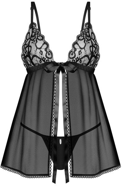Obsessive Blomentis Babydoll & Thong - Babydoll apakšveļa 3