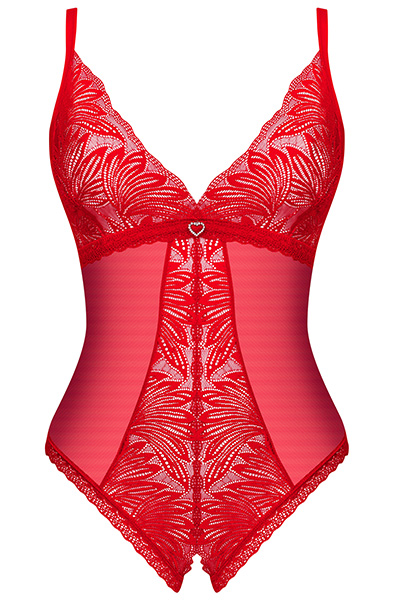 Obsessive Chilisa Crotchless Teddy Red - Tedijs 3