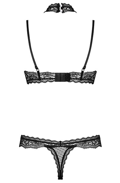 Obsessive Claudusia Set 2-pcs Black - Seksīga apakšveļa 4