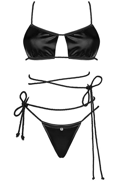 Obsessive Cordellis 2-pcs Set Black - Seksīga apakšveļa 3