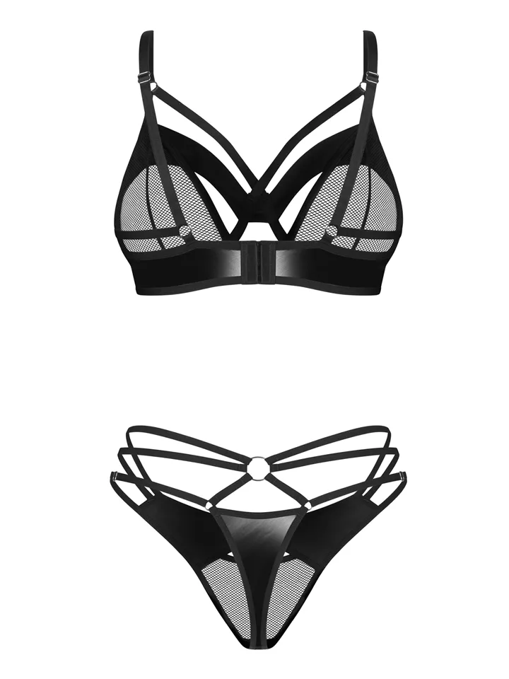Obsessive Dominna 2-pcs Lingerie Set Black - Underklädesset 7 [full]