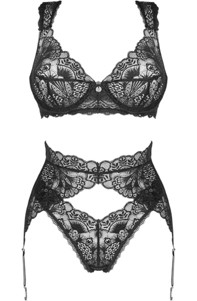 Obsessive Donna Dream 3-pcs Set - Seksīga apakšveļa 3
