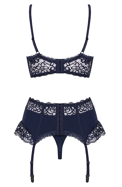 Obsessive Drimera 3 pcs Set Blue - Seksīga apakšveļa 4