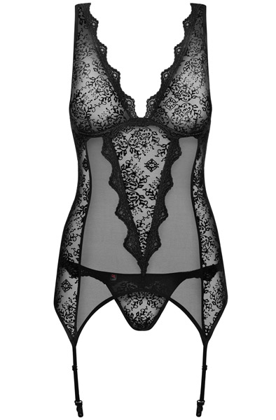 Obsessive Emperita Corset & Thong - Seksīga apakšveļa 4