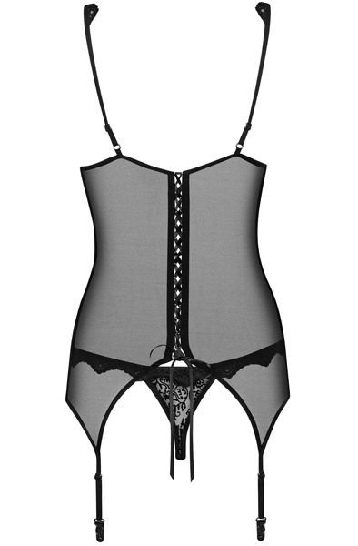 Obsessive Emperita Corset & Thong - Seksīga apakšveļa 5