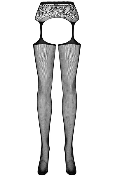 Obsessive Garter Stockings S307 Black - Zeķes 2