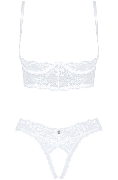 Obsessive Heavenlly 2-pcs Cupless Set - Seksīga apakšveļa 3