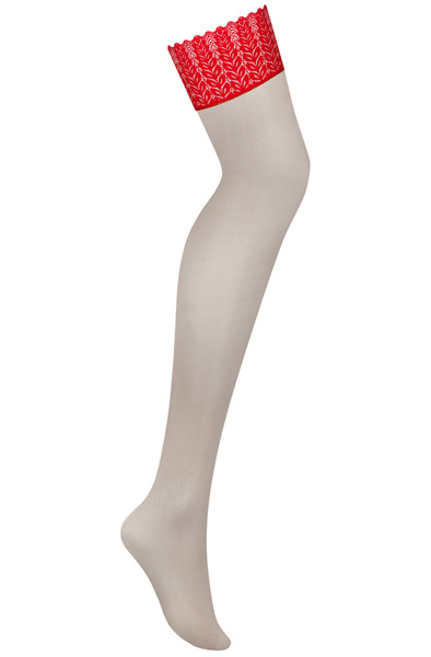 Obsessive Ingridia Stockings Red - Zeķes 3