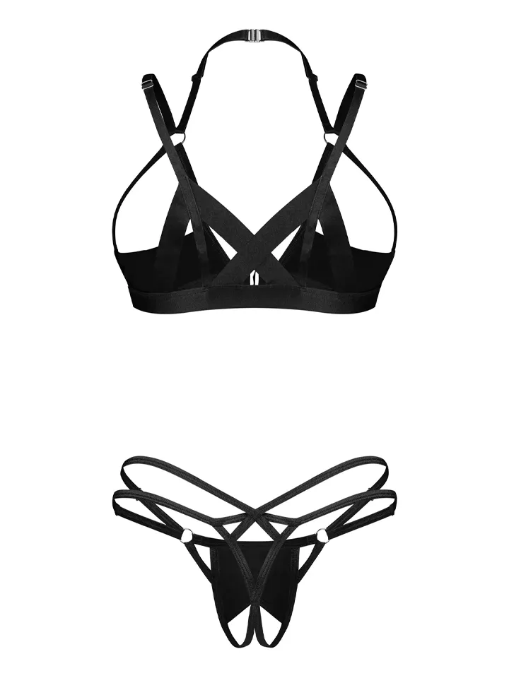 Obsessive Keira Lise 2-pcs Crotchless Set - Underklädesset 6 [full]