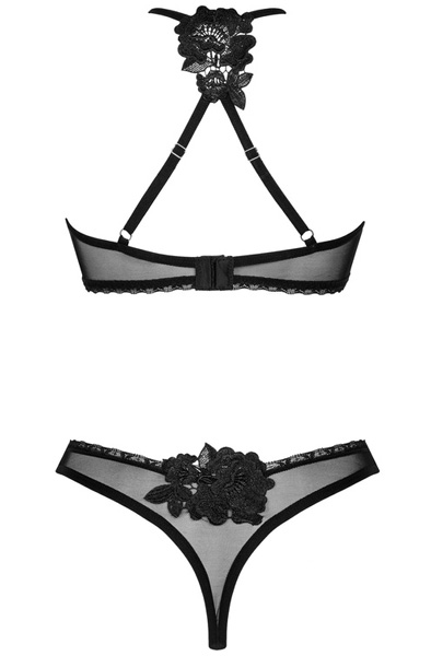 Obsessive Latinesa 2-pcs Set Black - Krūštura un krūštura komplekts 4