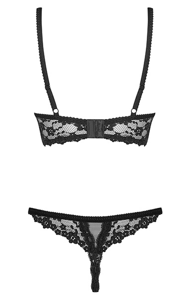 Obsessive Letica 2 pcs Cupless Set Black - Seksīga apakšveļa 5