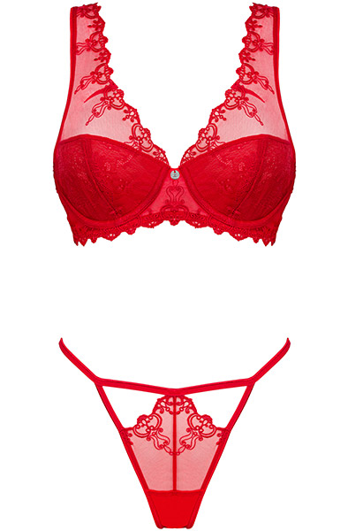 Obsessive Lonesia 2-pcs Set Red - Seksīga apakšveļa 3